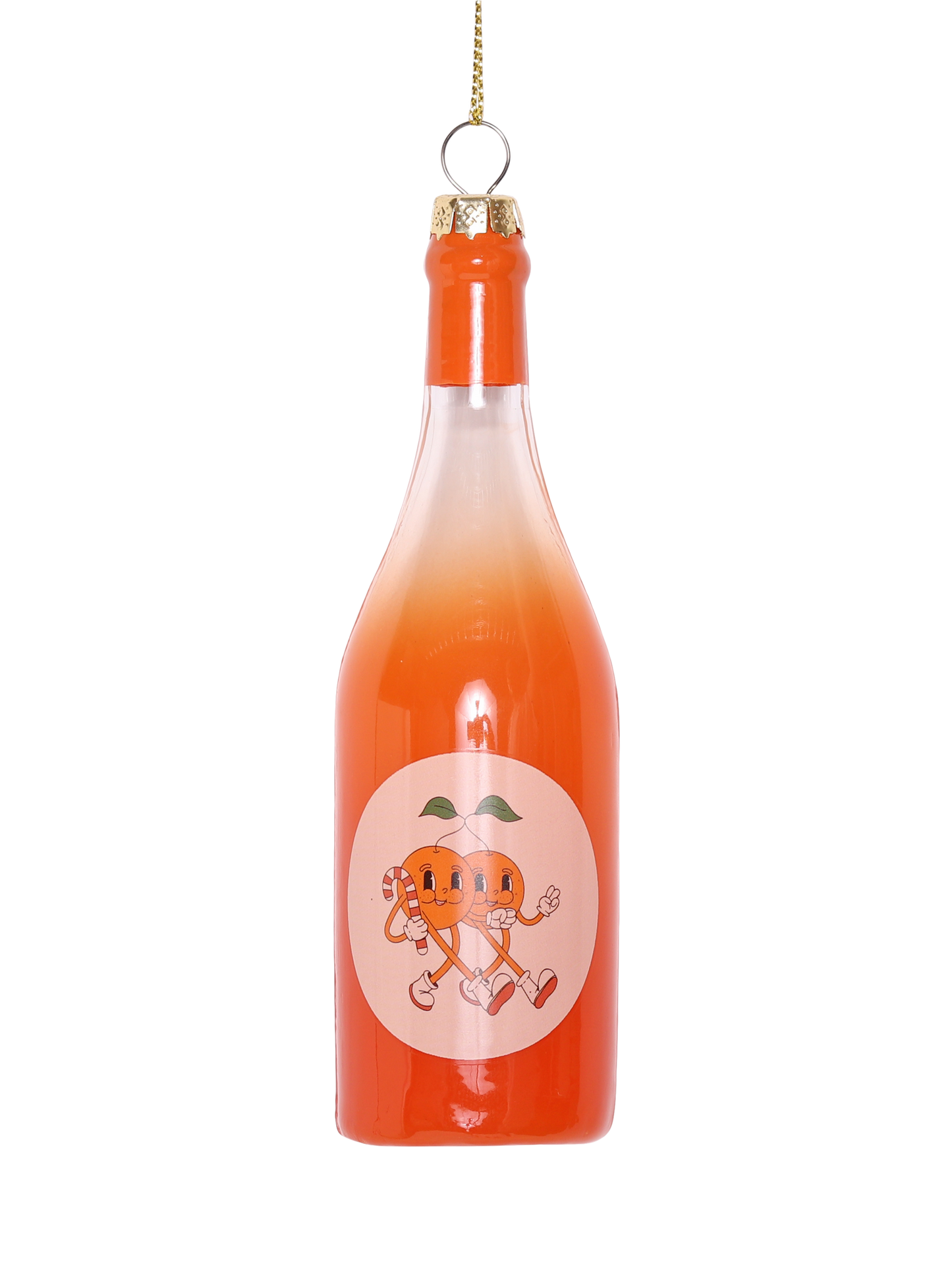 Orange Wine Glass Decoration