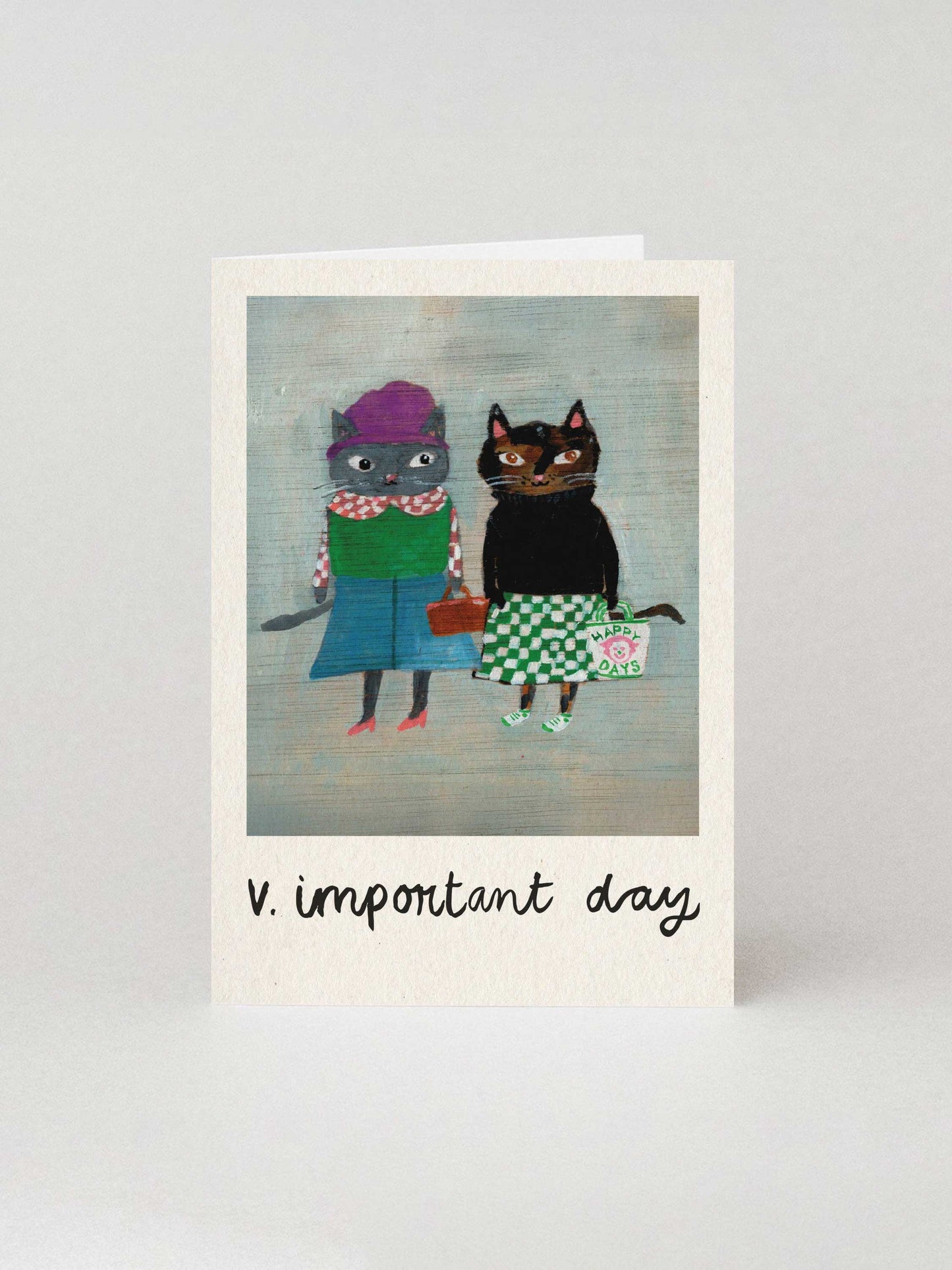 V. Important Day Cat Greetings Card