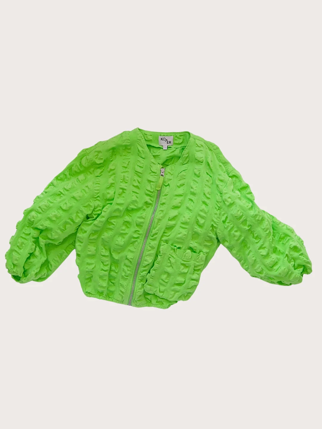 Green Giant Seersucker Koko Bomber Jacket