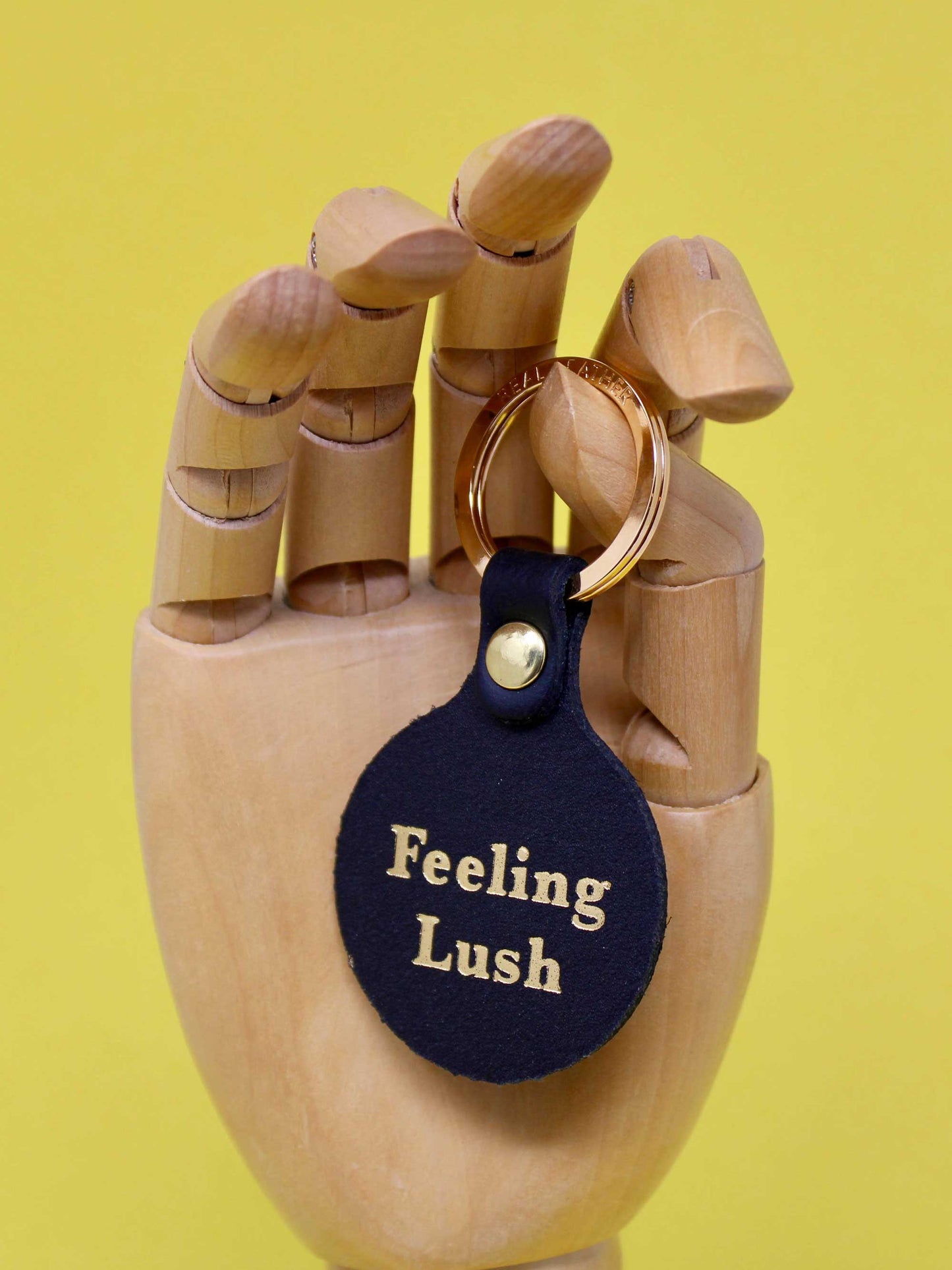 Yellow Feeling Lush Smilie Face Key Fob