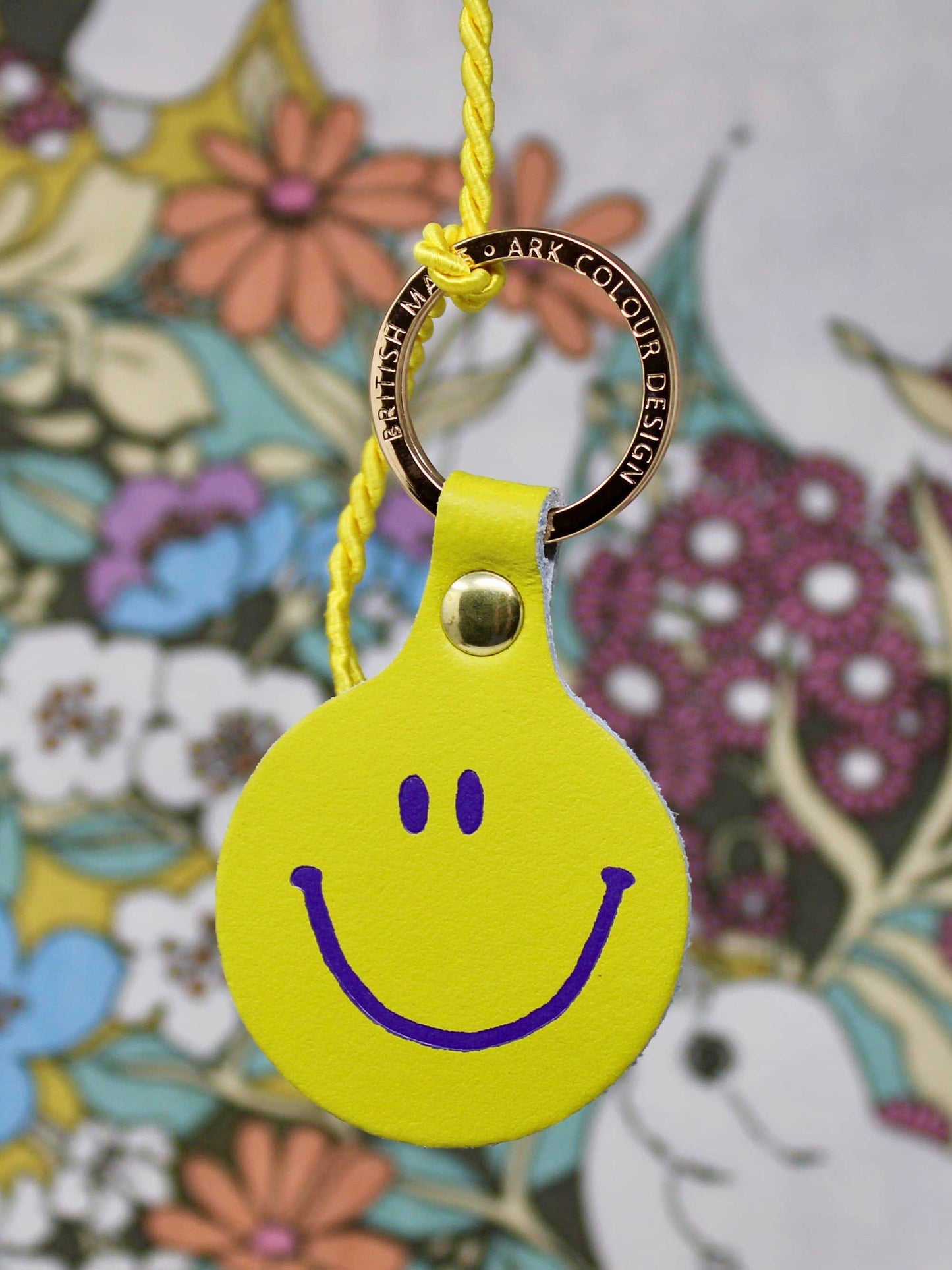 Yellow Feeling Lush Smilie Face Key Fob