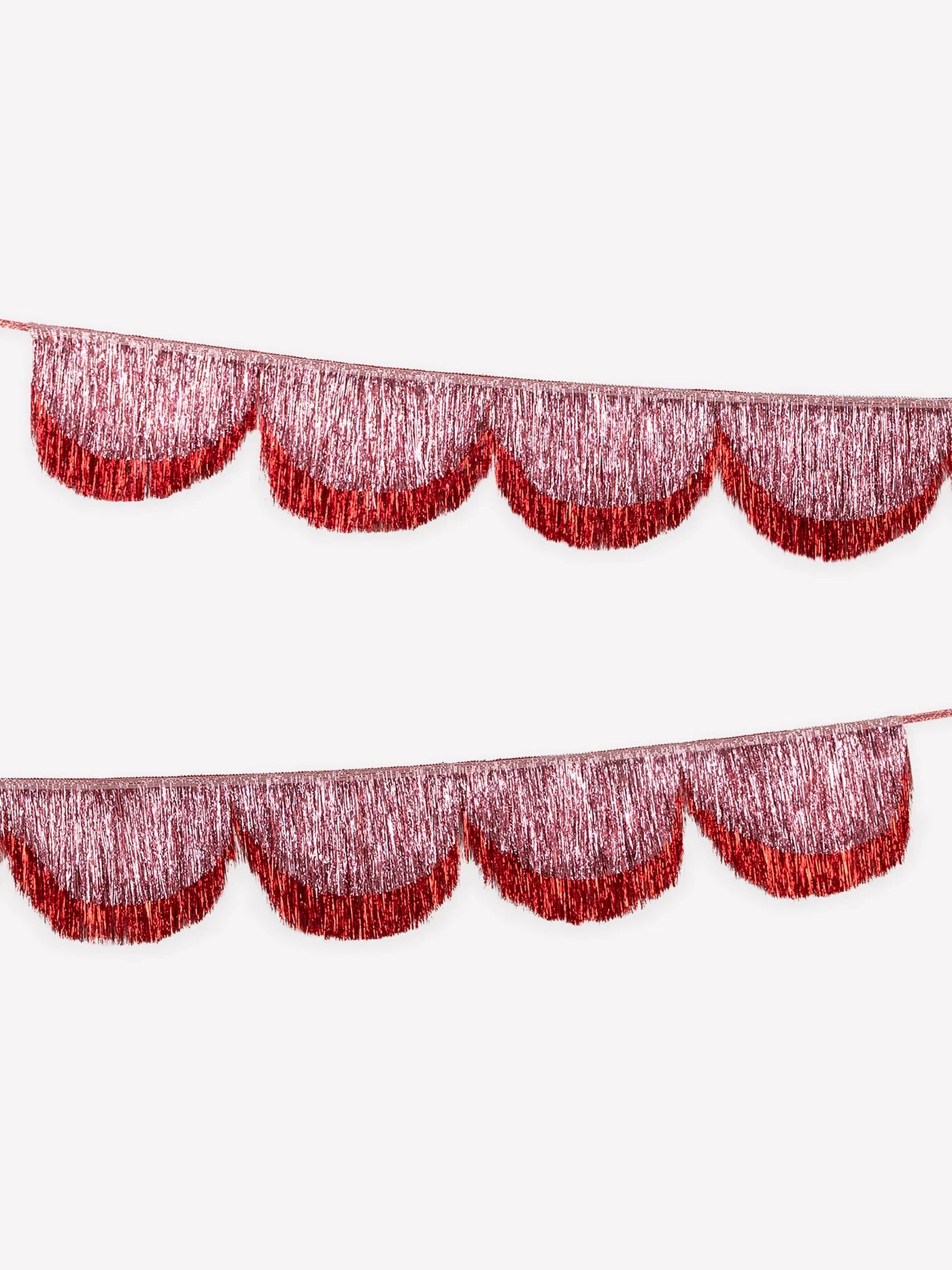 Pink Tinsel Scallop Garland