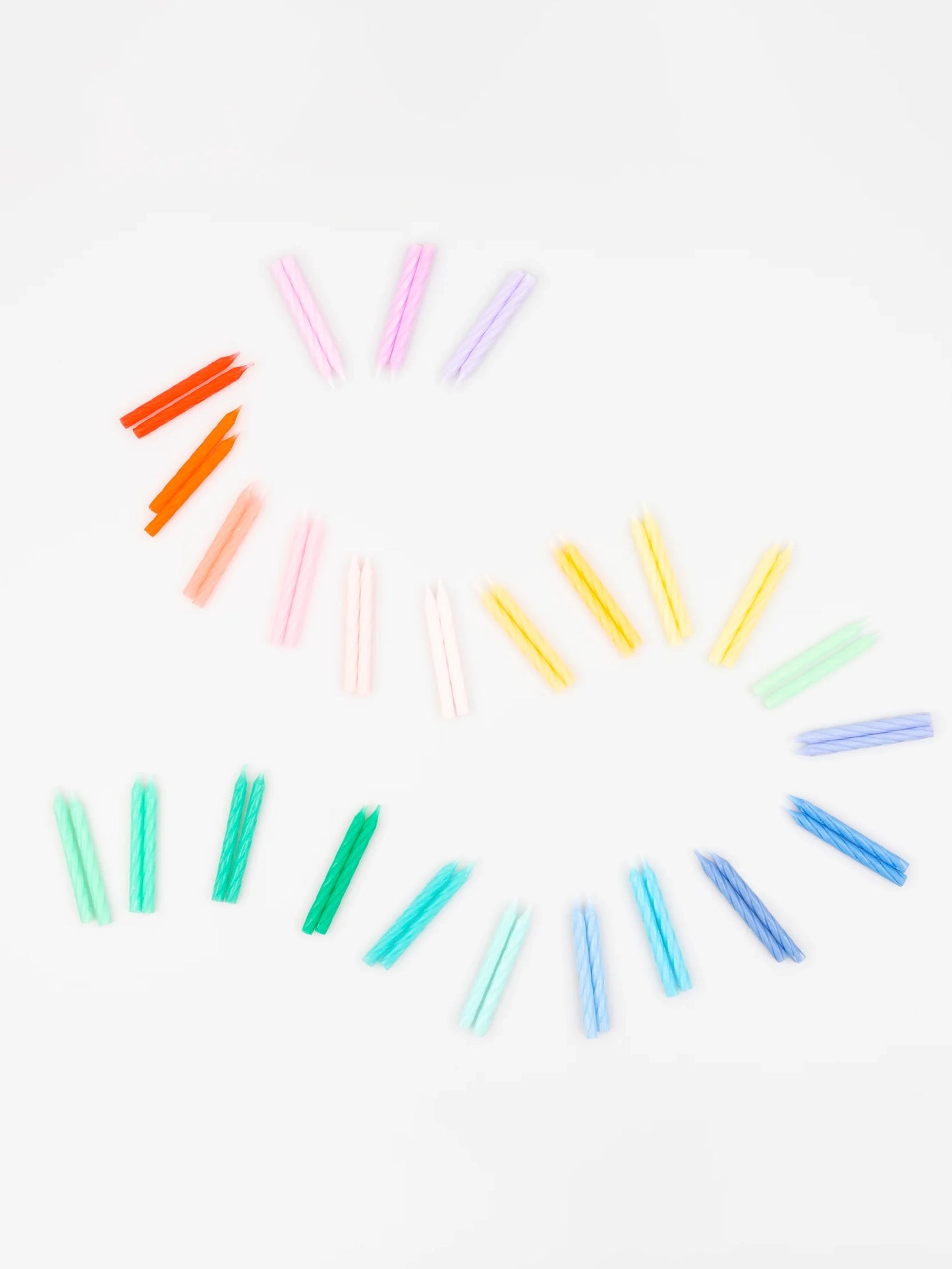 Rainbow Twisted Mini Candles
