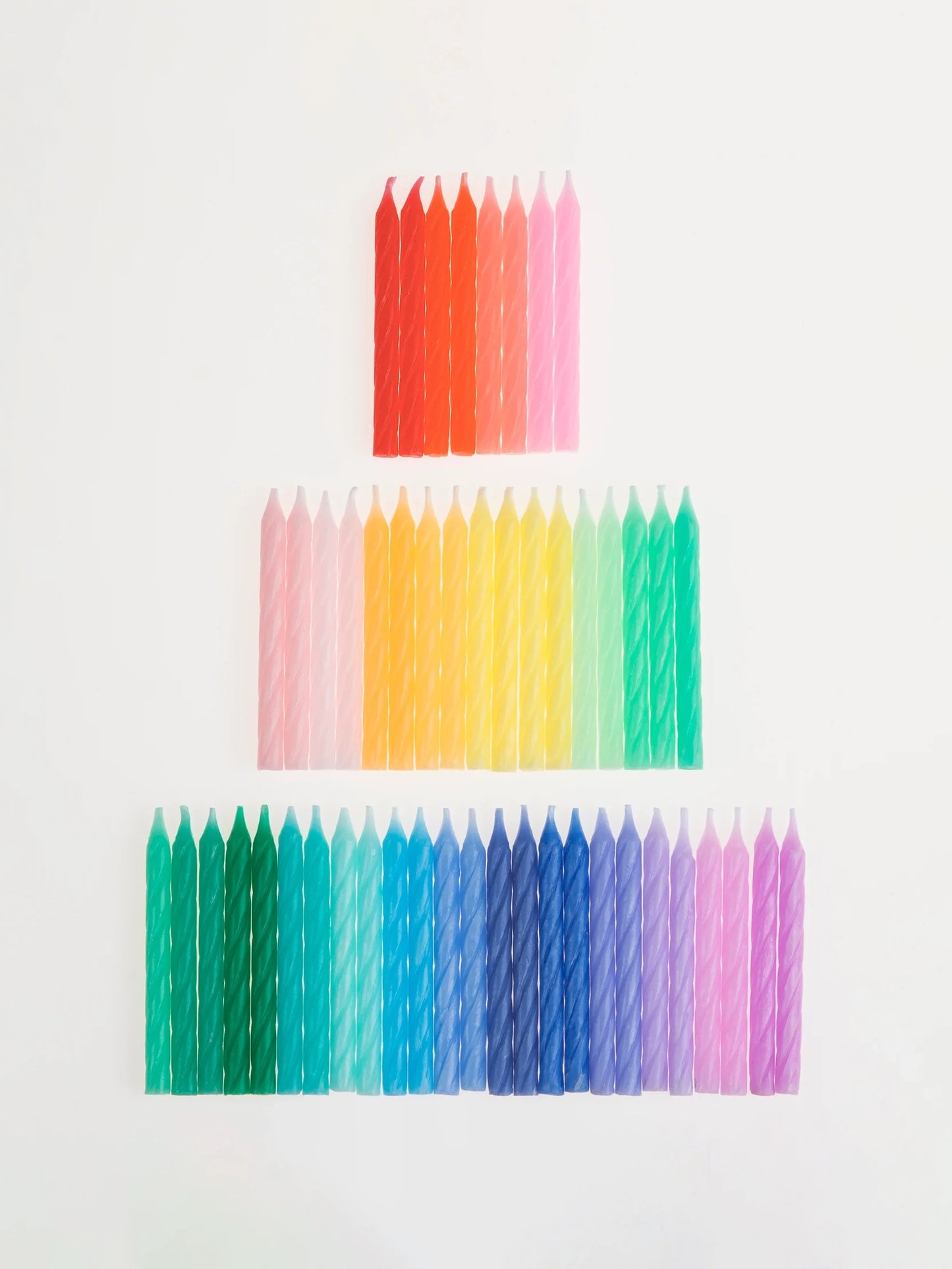 Rainbow Twisted Mini Candles