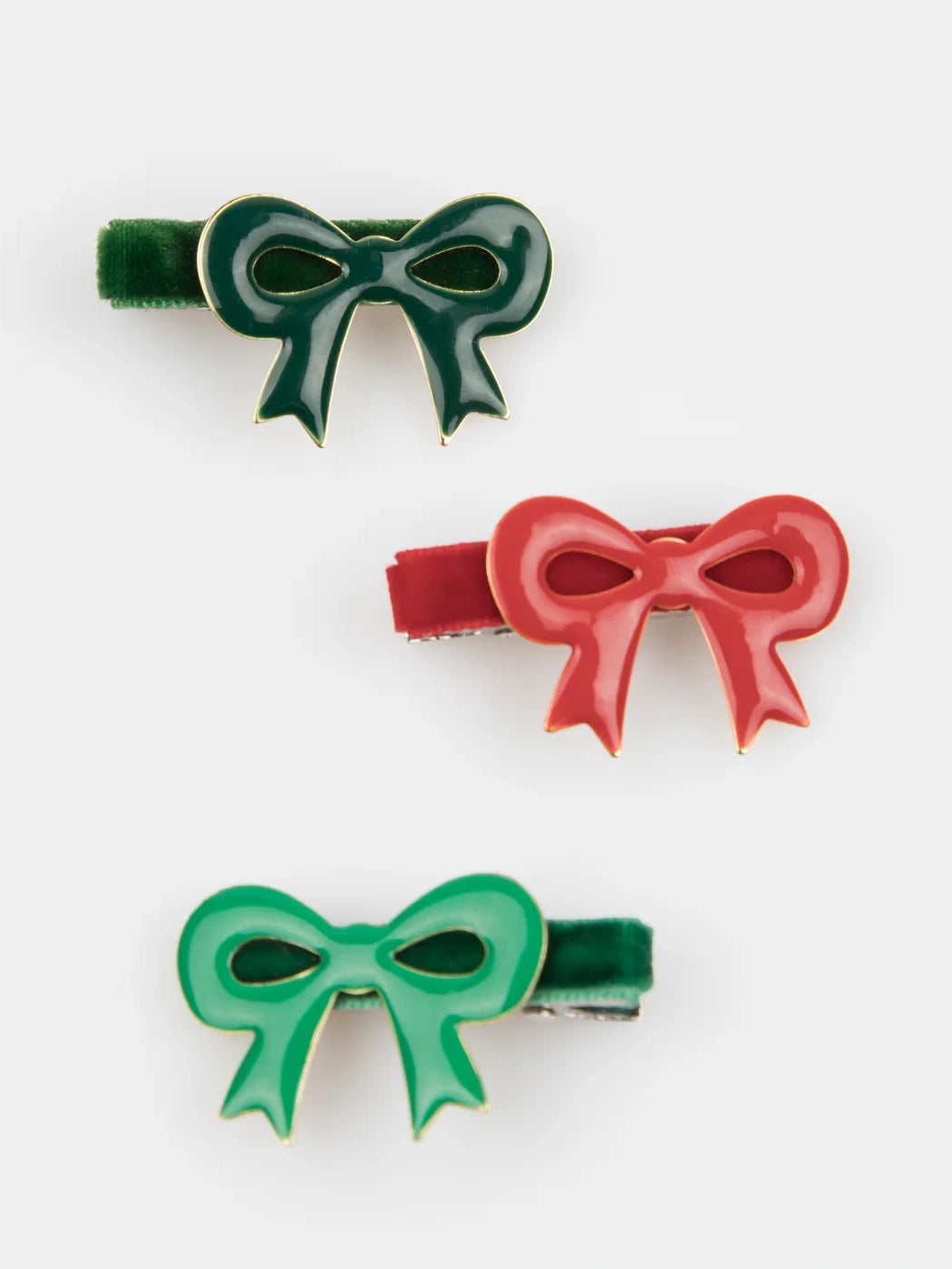 Bow Enamel Hair Slides