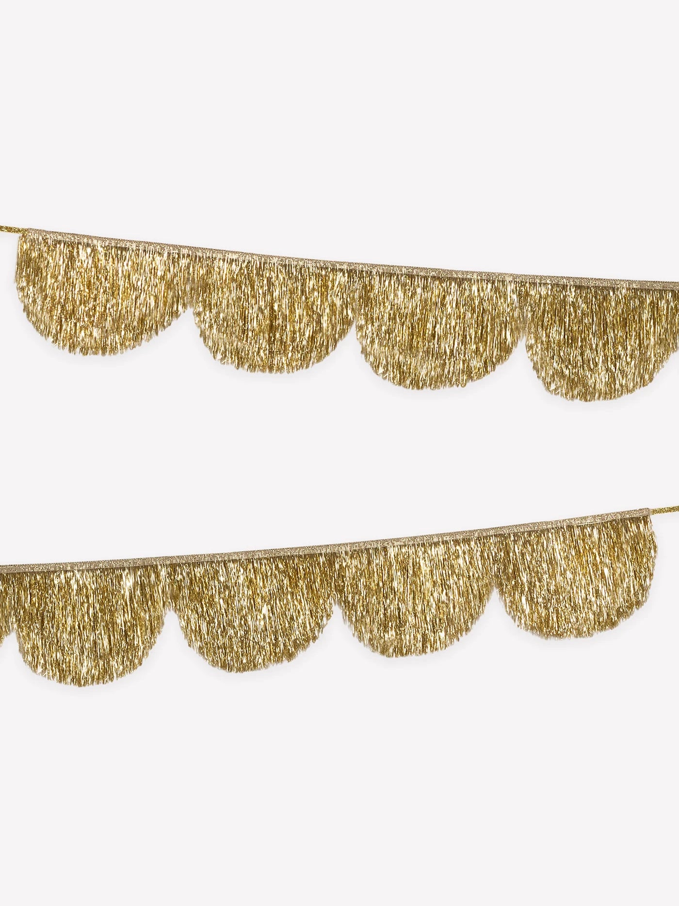 Gold Tinsel Scallop Garland