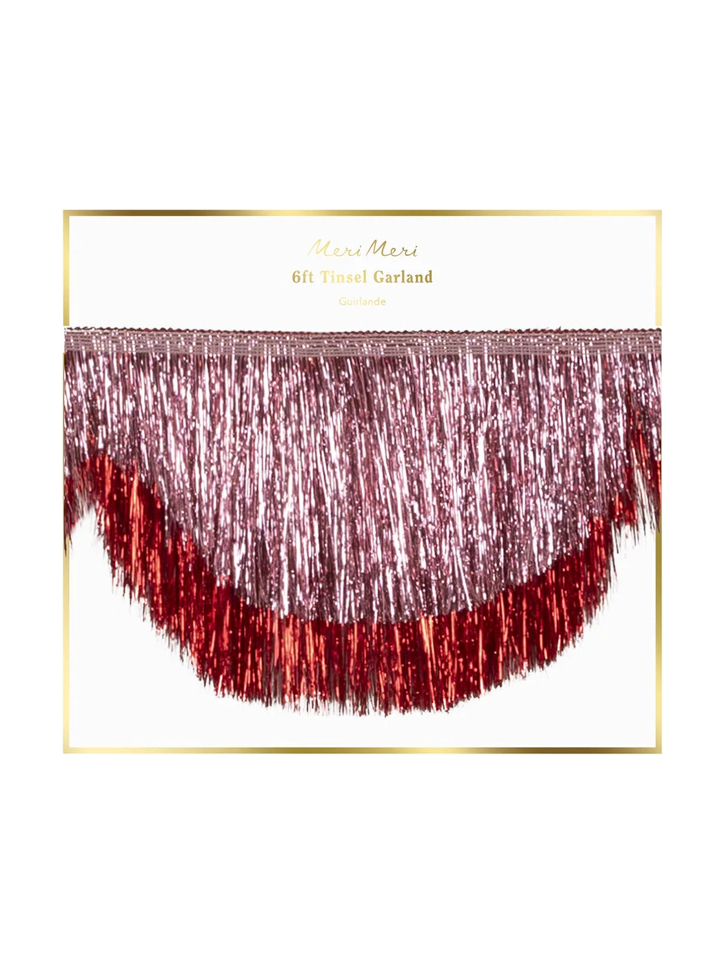 Pink Tinsel Scallop Garland