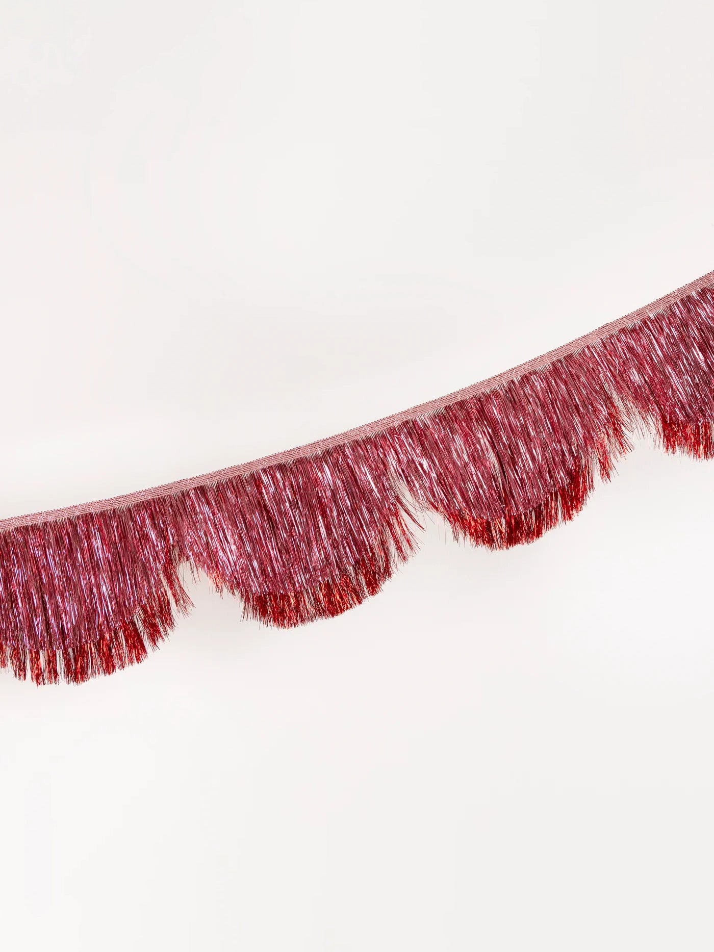 Pink Tinsel Scallop Garland