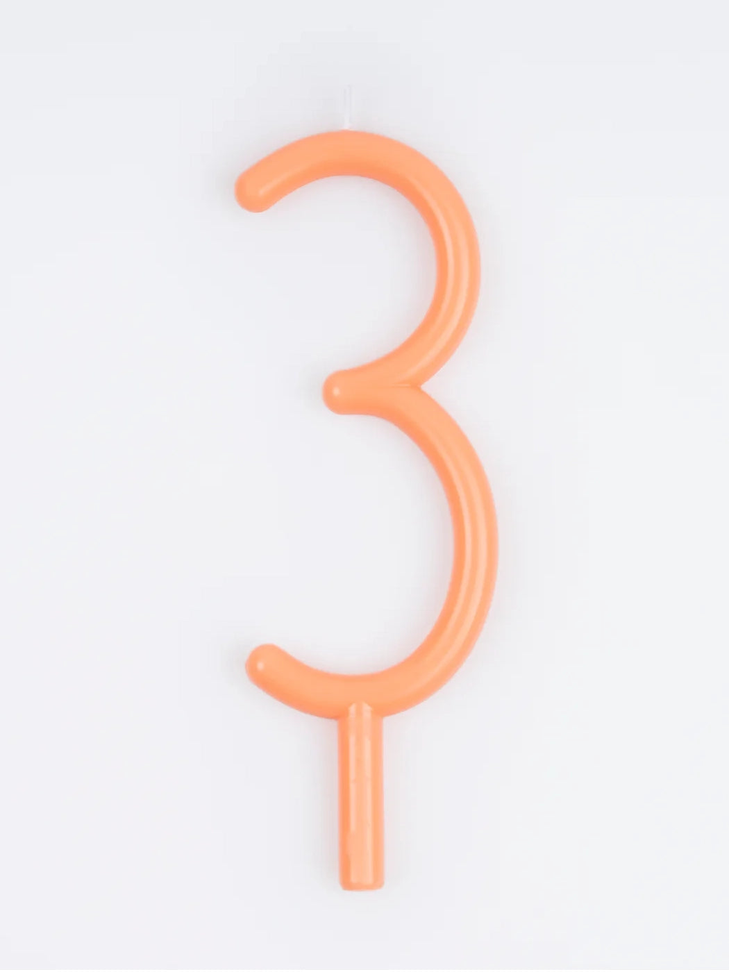 Slim Number 3 Candle