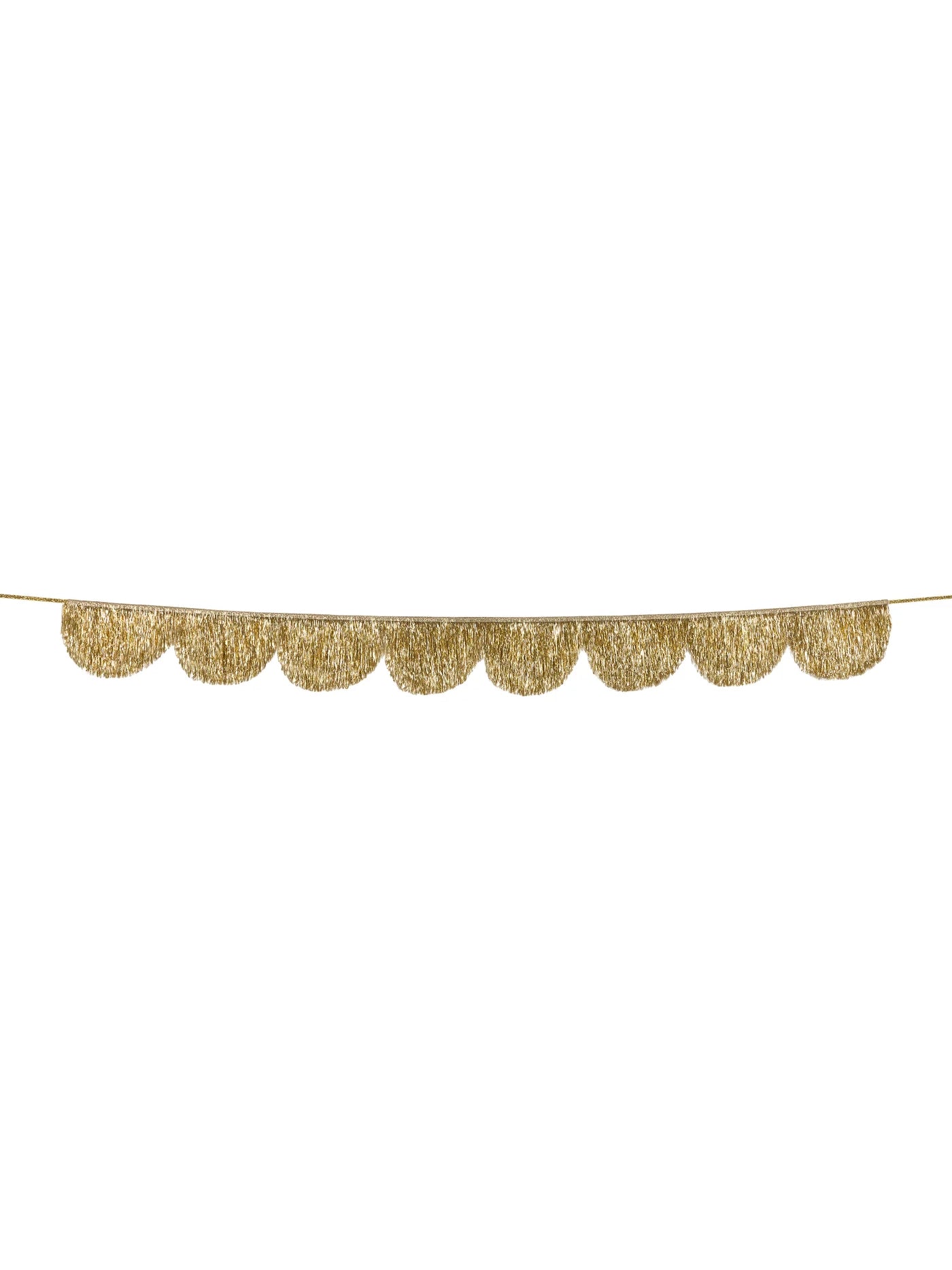 Gold Tinsel Scallop Garland