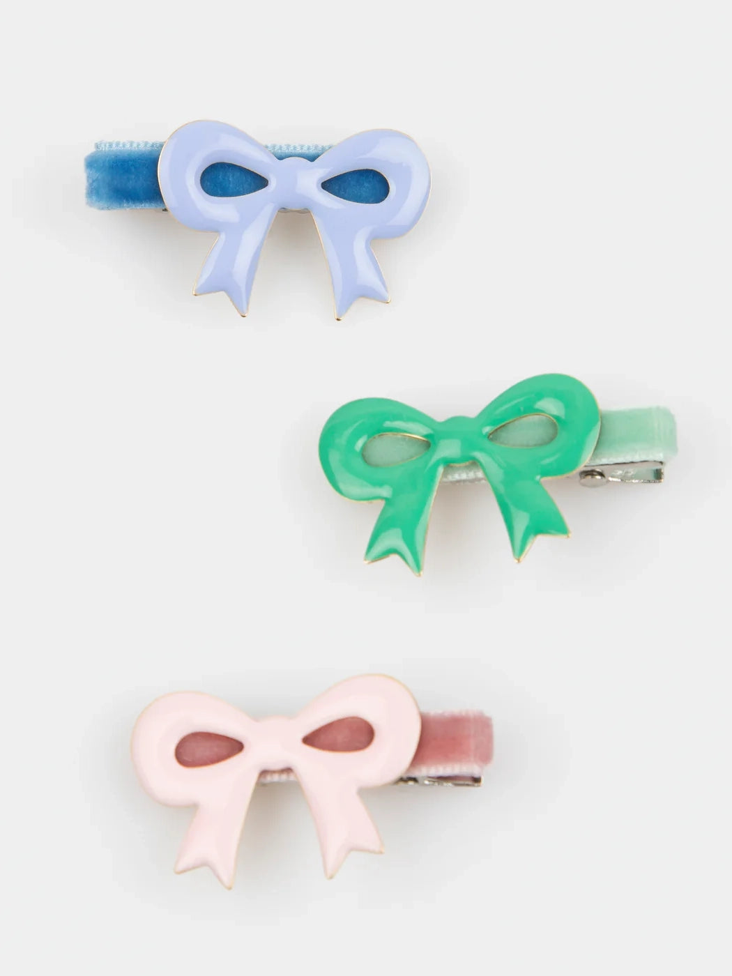 Bow Enamel Hair Slides