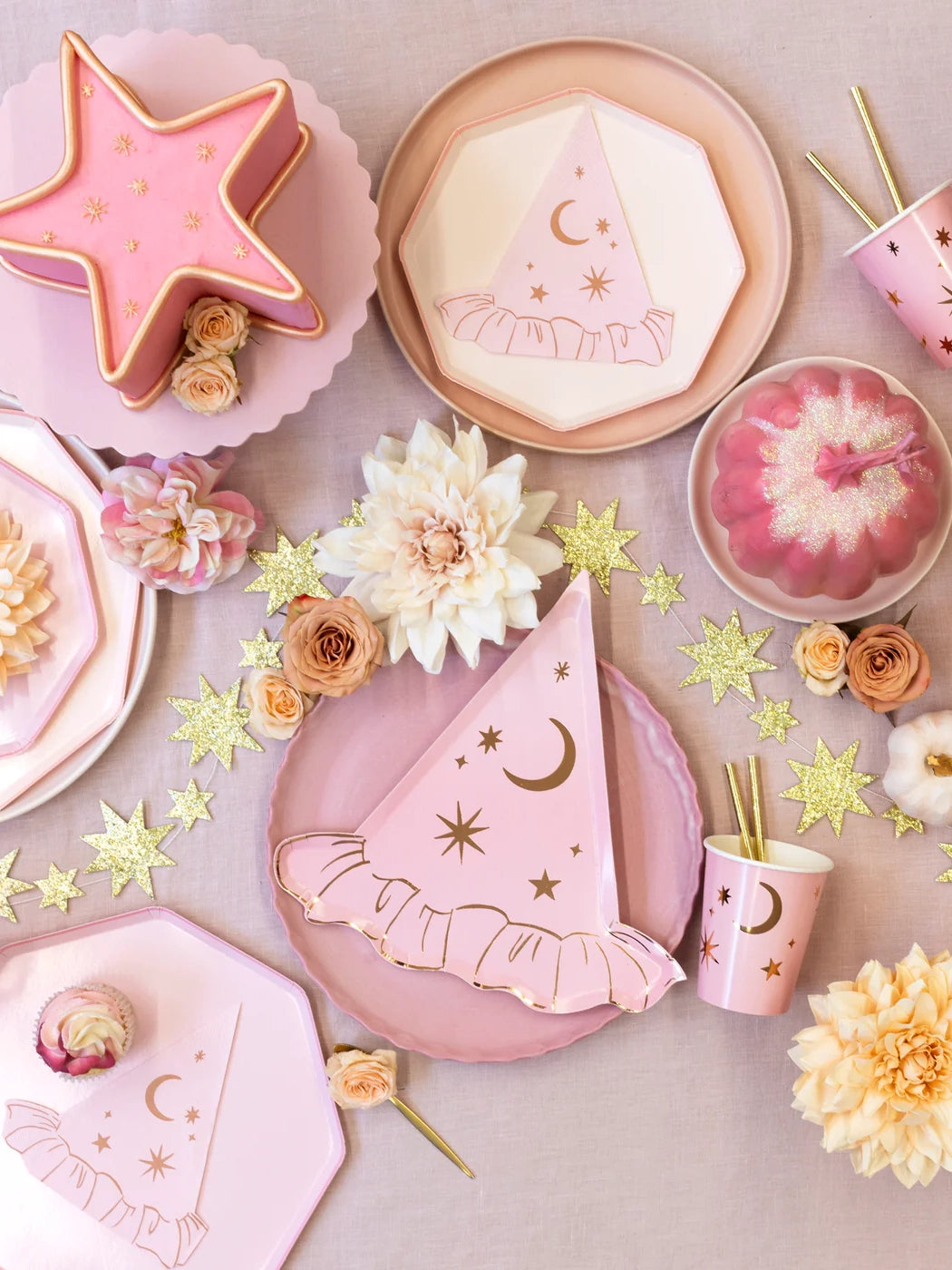 Pink Witch Hat Plates