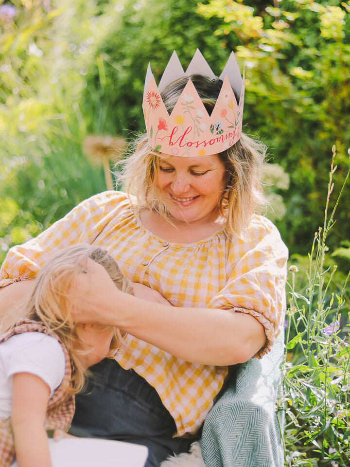 Blossoming Party Hat Card