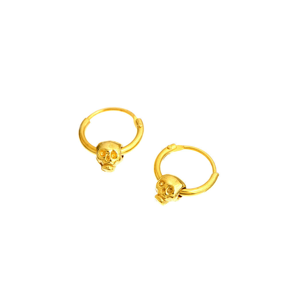 Baby Skull Hoop Earrings